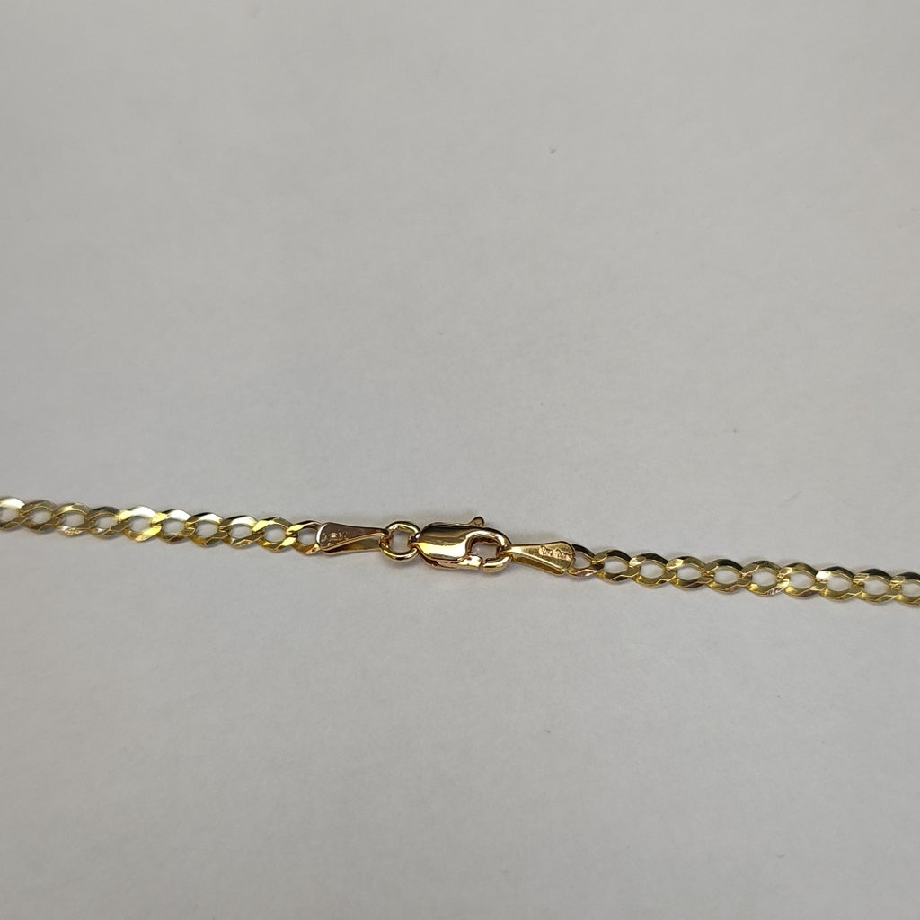 CADENAS TEJIDO BARBADA ORO 14K 60 CM 5.4 GR (NUEVO)