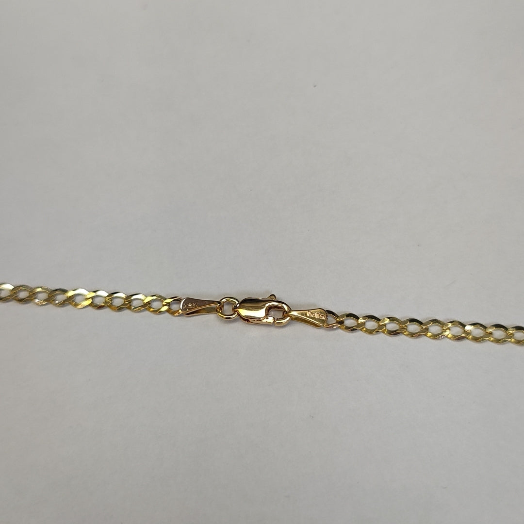 CADENAS TEJIDO BARBADA ORO 14K 60 CM 5.4 GR (NUEVO)