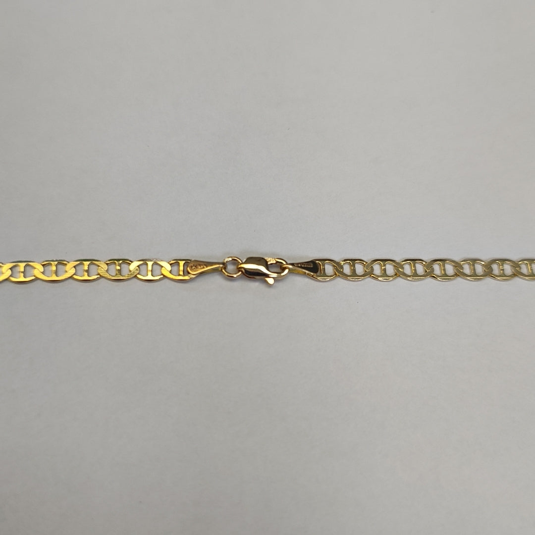 CADENAS TEJIDO MARINERA ORO 14K 50 CM 7.6 GR (NUEVO)
