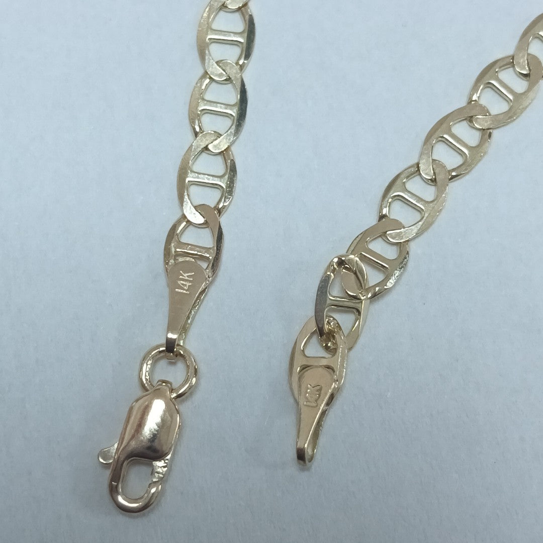 PULSERAS TEJIDO MARINERA ORO 14K 16 CM 3 GR (NUEVO)