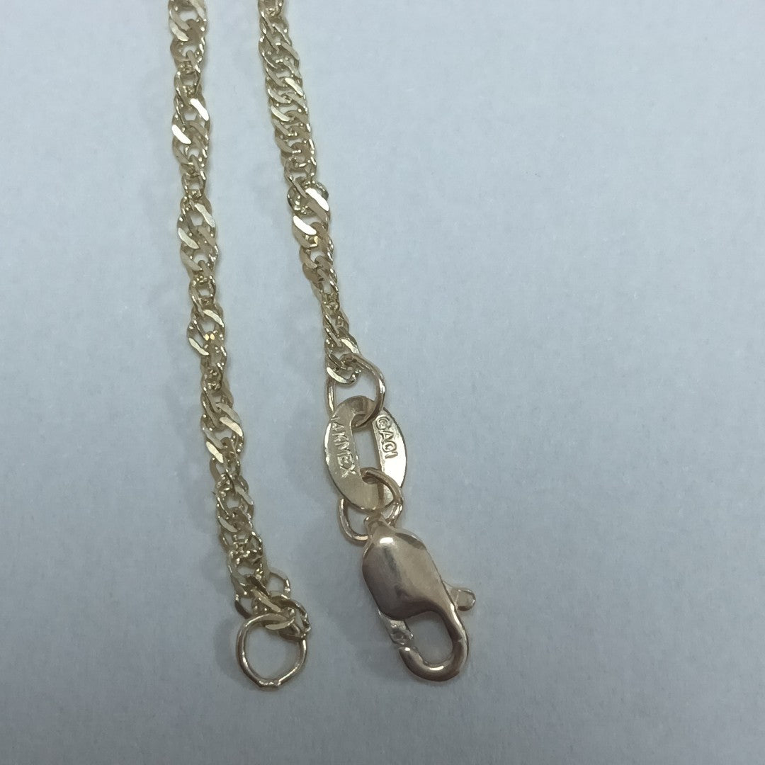 PULSERAS TEJIDO MEDIO TZL ORO 14K 18 CM 1.3 GR (NUEVO)