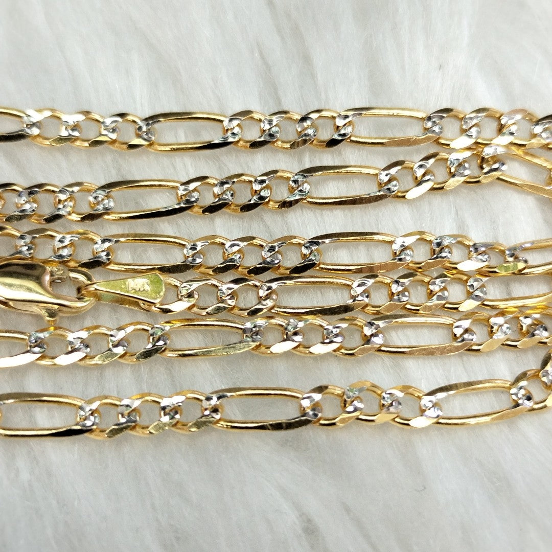 CADENAS 3X1 DIAMANTADA ORO 14K 55 CM 8.4 GR (NUEVO)