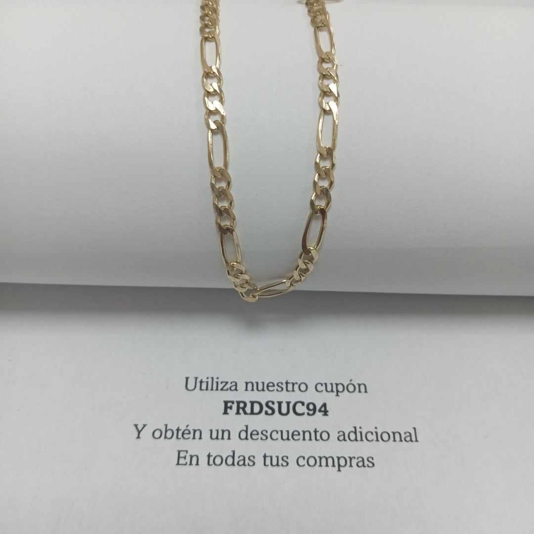 PULSERAS TEJIDO 3X1 ORO 14K 18 CM 2.9 GR (NUEVO)