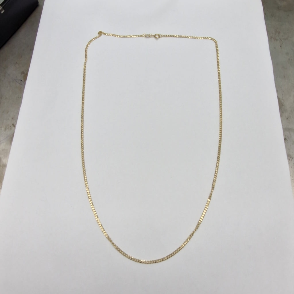 CADENAS TEJIDO BARBADA ORO 10K 55 CM 3.8 GR (NUEVO)