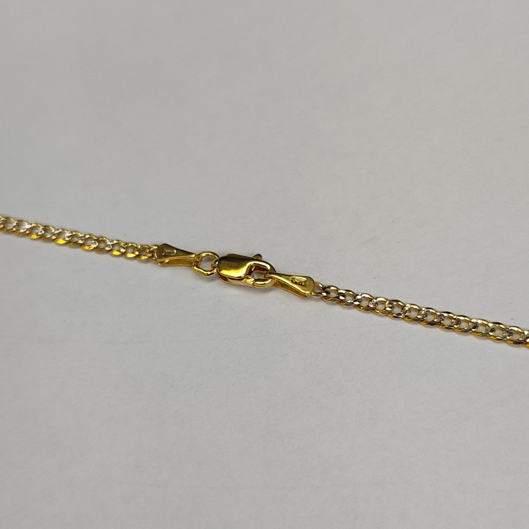 CADENAS BARBADA DIAMANTADA ORO 14K 60 CM 6.1 GR (NUEVO)