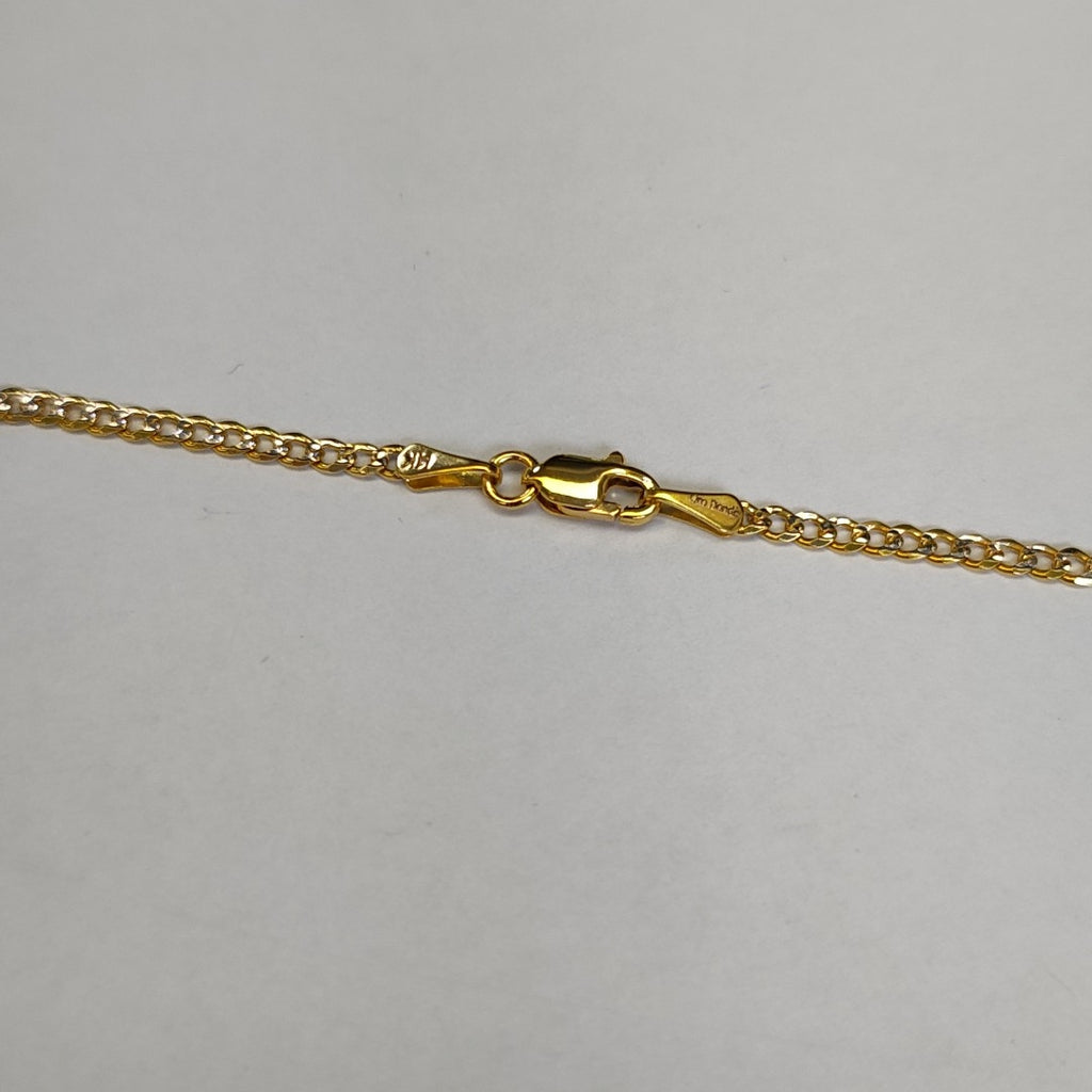 CADENAS BARBADA DIAMANTADA ORO 14K 60 CM 6.2 GR (NUEVO)