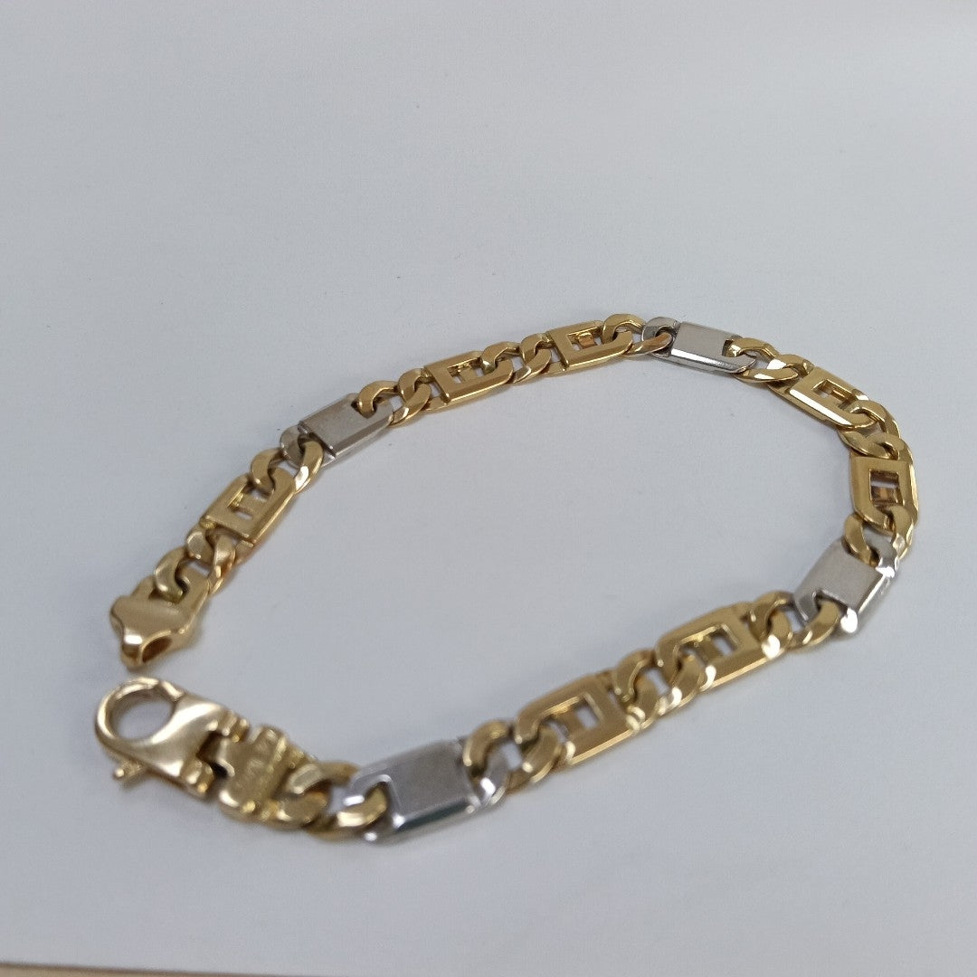 PULSERA ORO, ORO COMBINADO 14 K 21.8 GRMS (SEMINUEVO)