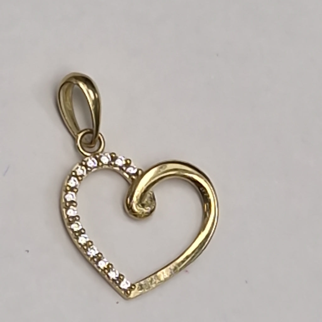 DIJES CORAZON C/CIRCONIA ORO 10K 1.3 GR (NUEVO)