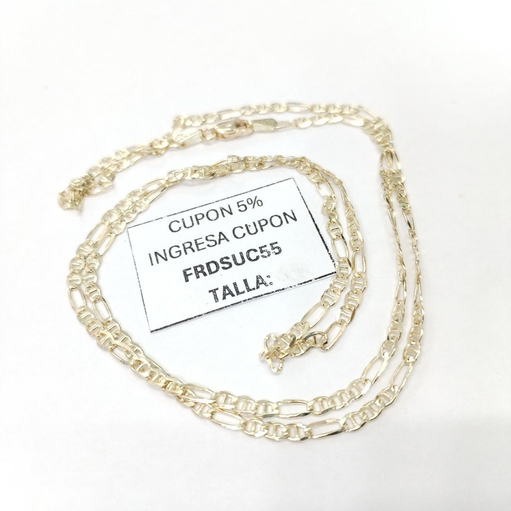 CADENAS TEJIDO FIGARO GUCHI ORO 10K 60 CM 5.3 GR (NUEVO)
