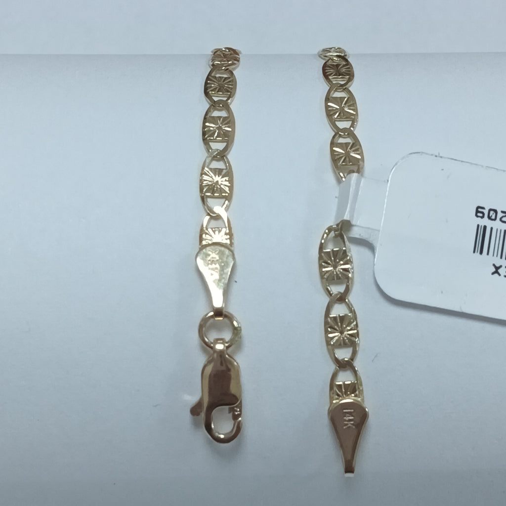 PULSERAS GUCHI ORO 14K 18 CM 2.9 GR (NUEVO)