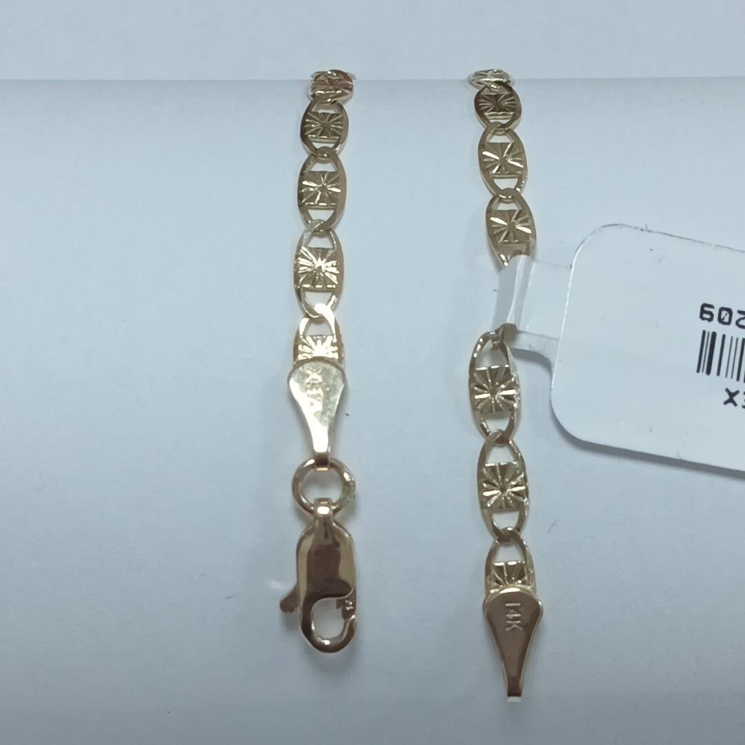 PULSERAS GUCHI ORO 14K 18 CM 2.9 GR (NUEVO)