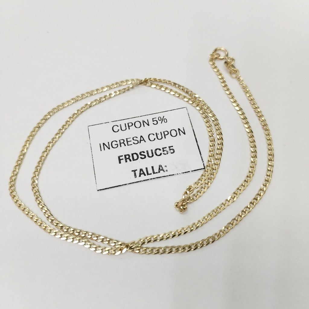 CADENAS TEJIDO BARBADA ORO 10K 50 CM 3.5 GR (NUEVO)