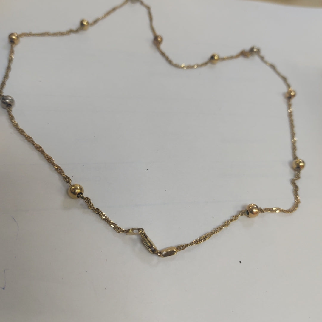 CADENA ORO COMBINADO 14 K 8,90 GRMS (SEMINUEVO)