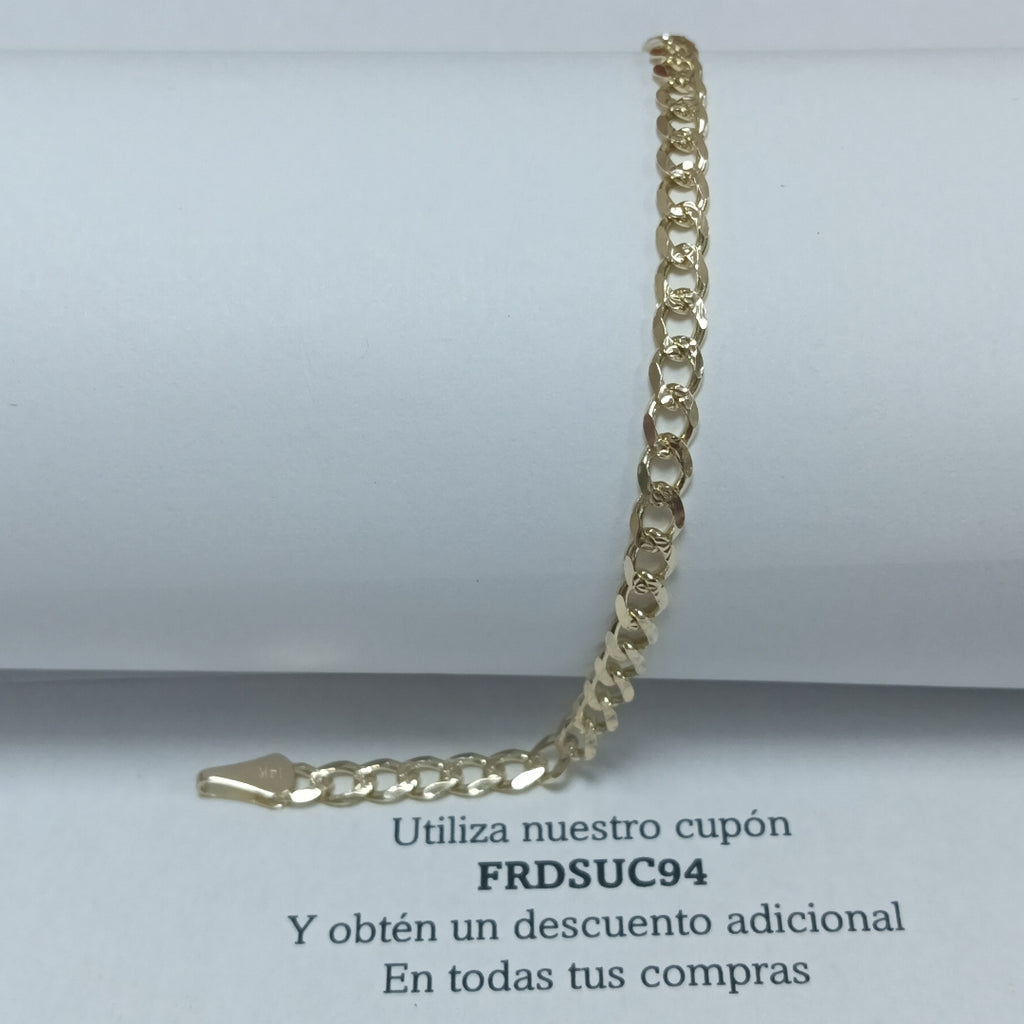 PULSERAS BARBADA ORO 14K 18 CM 4.6 GR (NUEVO)