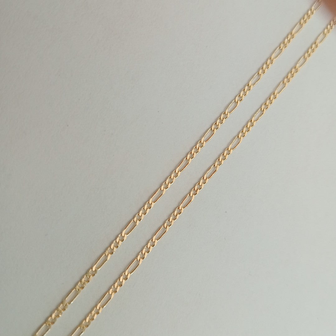 CADENAS TEJIDO 3X1 ORO 14K 55 CM 2.3 GR (NUEVO)