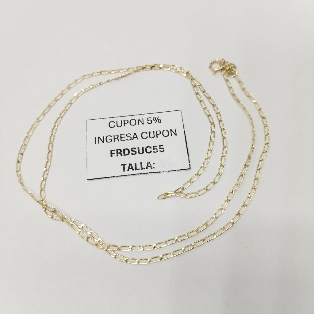 CADENAS TEJIDO ESLABONES ORO 10K 55 CM 1.9 GR (NUEVO)