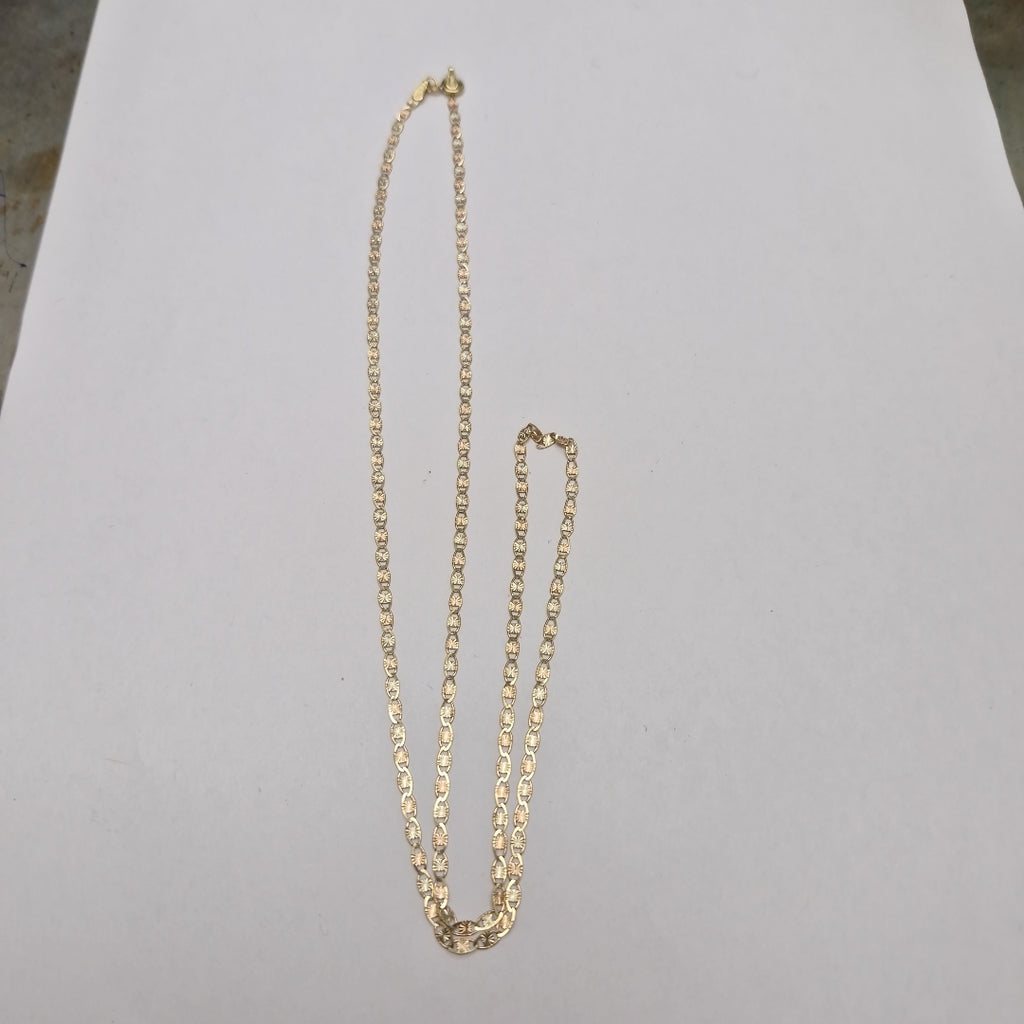 CADENAS TEJIDO GUCHI ORO 10K 60 CM 3.3 GR (NUEVO)