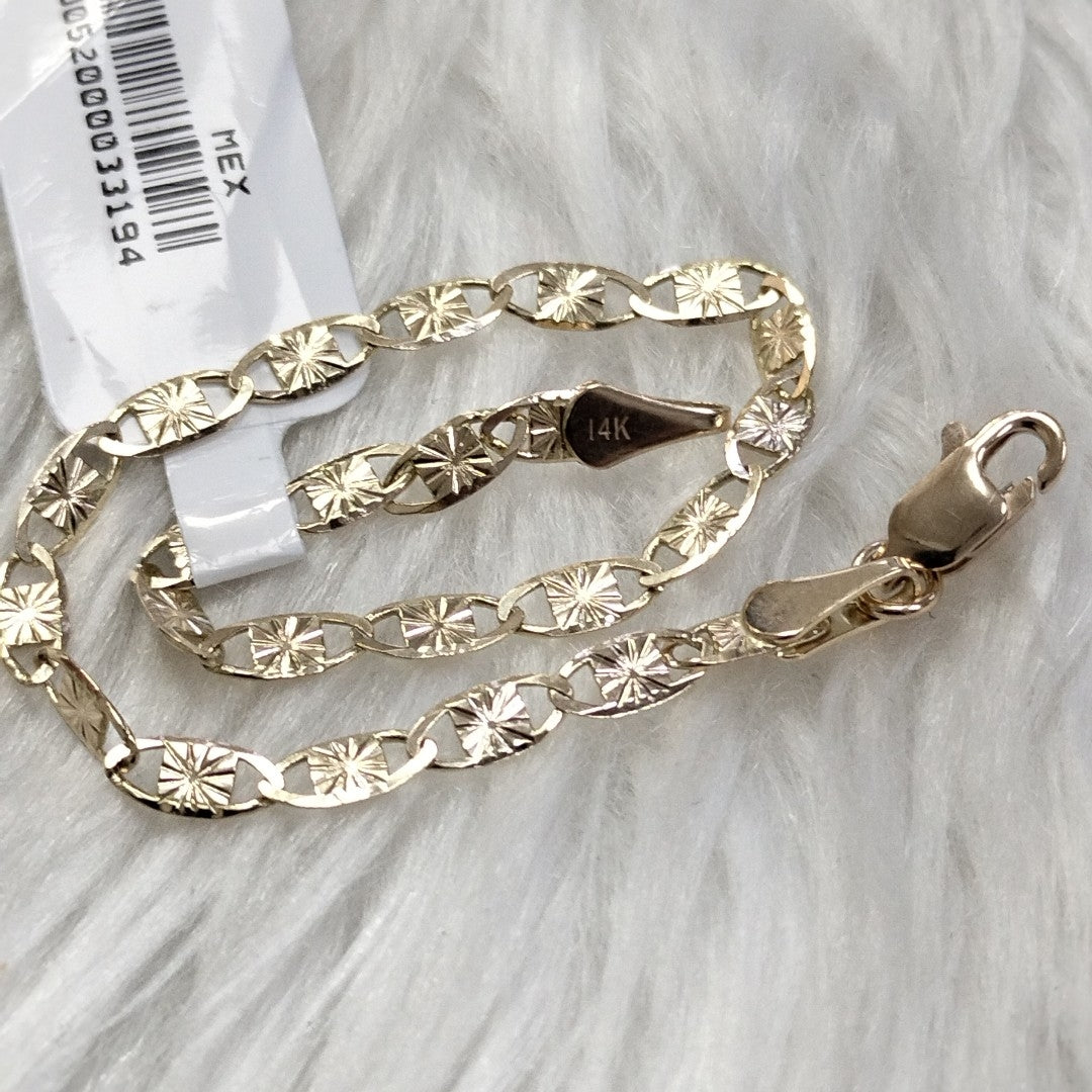 PULSERAS GUCHI ORO 14K 18 CM 2.8 GR (NUEVO)