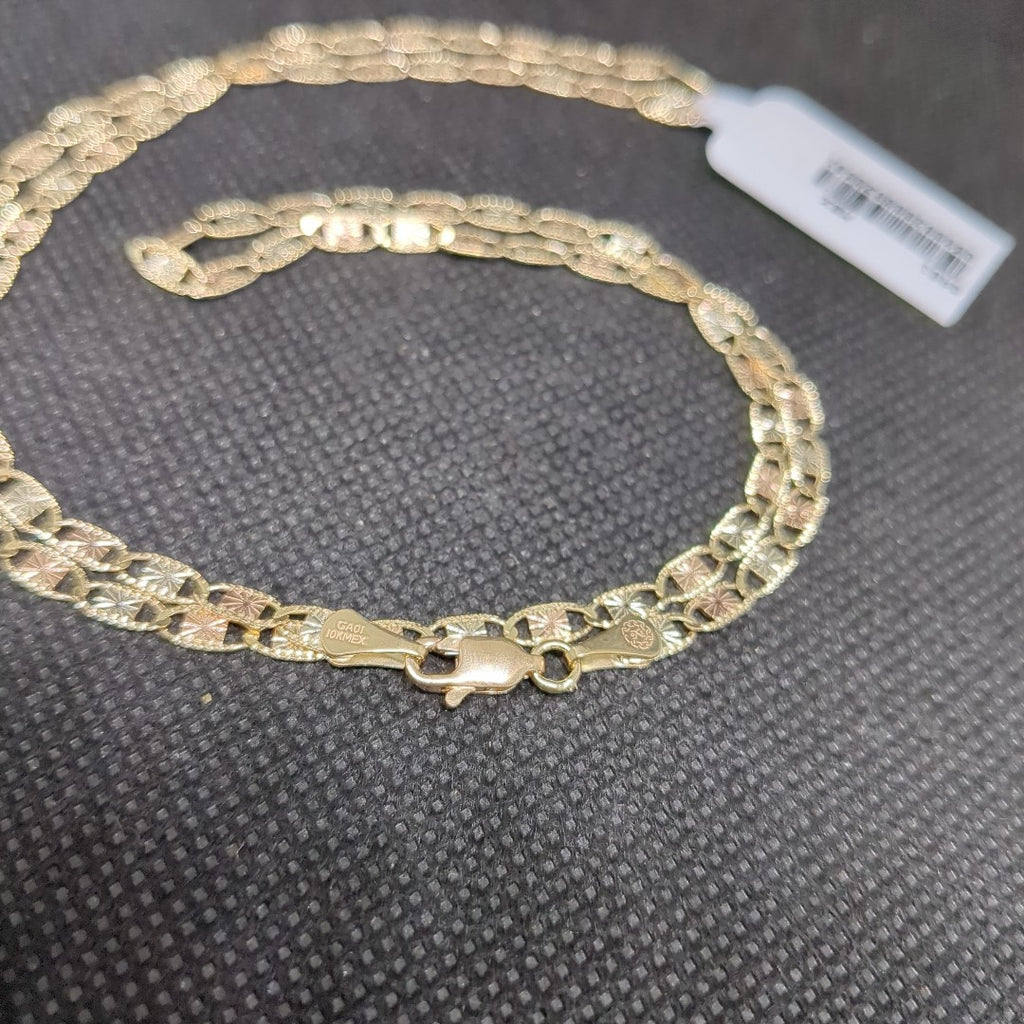 CADENAS TEJIDO GUCHI ORO 10K 55 CM 6.8 GR (NUEVO)