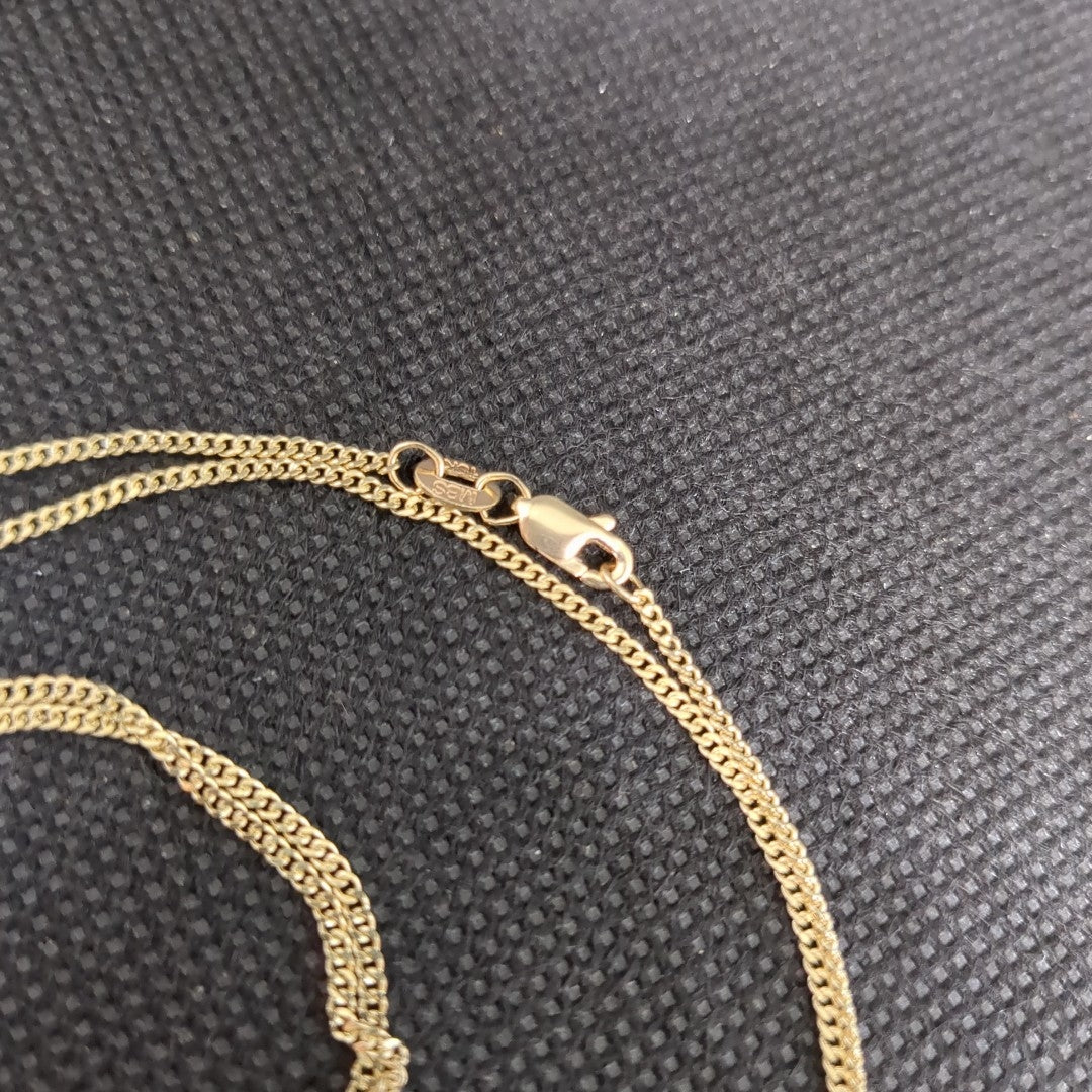 CADENAS TEJIDO BARBADA ORO 10K 50 CM 3.1 GR (NUEVO)