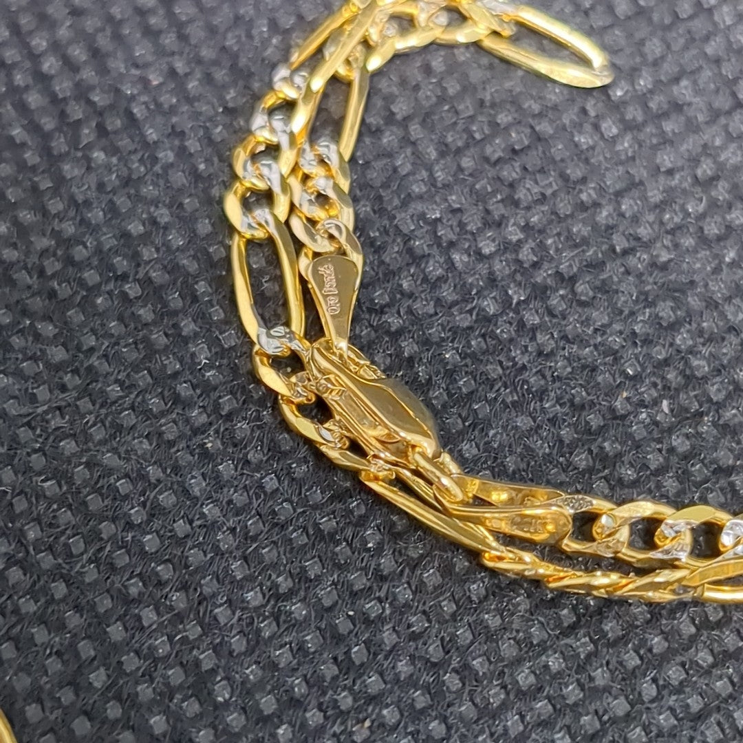 CADENAS 3X1 DIAMANTADA ORO 14K 55 CM 8.3 GR (NUEVO)