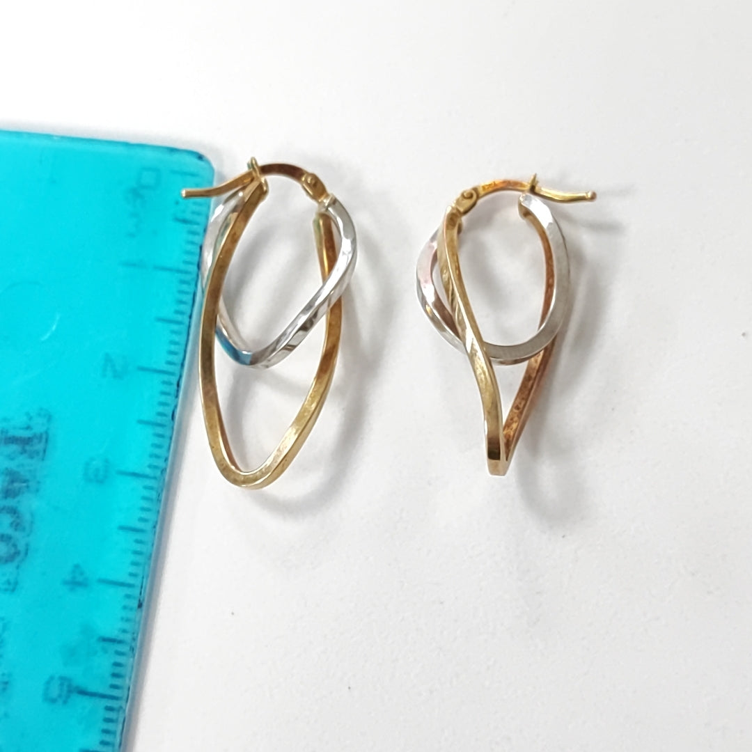 ARRACADAS PAR ORO COMBINADO 10 K 2 GRMS (SEMINUEVO)