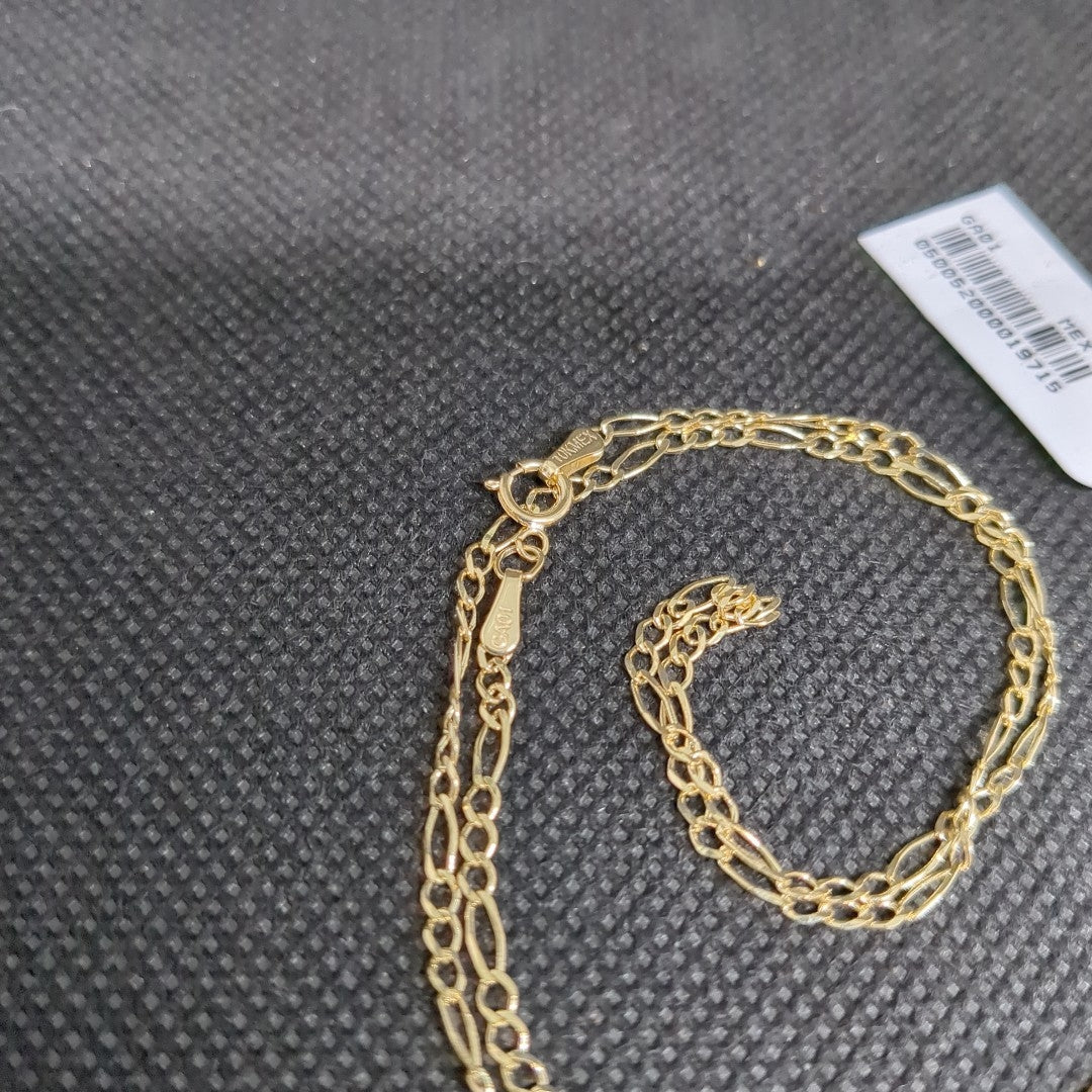 CADENAS TEJIDO 3X1 ORO 10K 50 CM 2.8 GR (NUEVO)