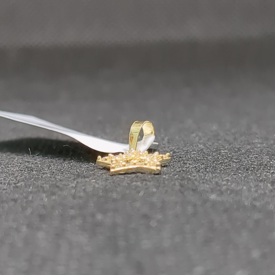 DIJES ESTRELLA C/CIRCONIAS ORO 10K 0.5 GR (NUEVO)
