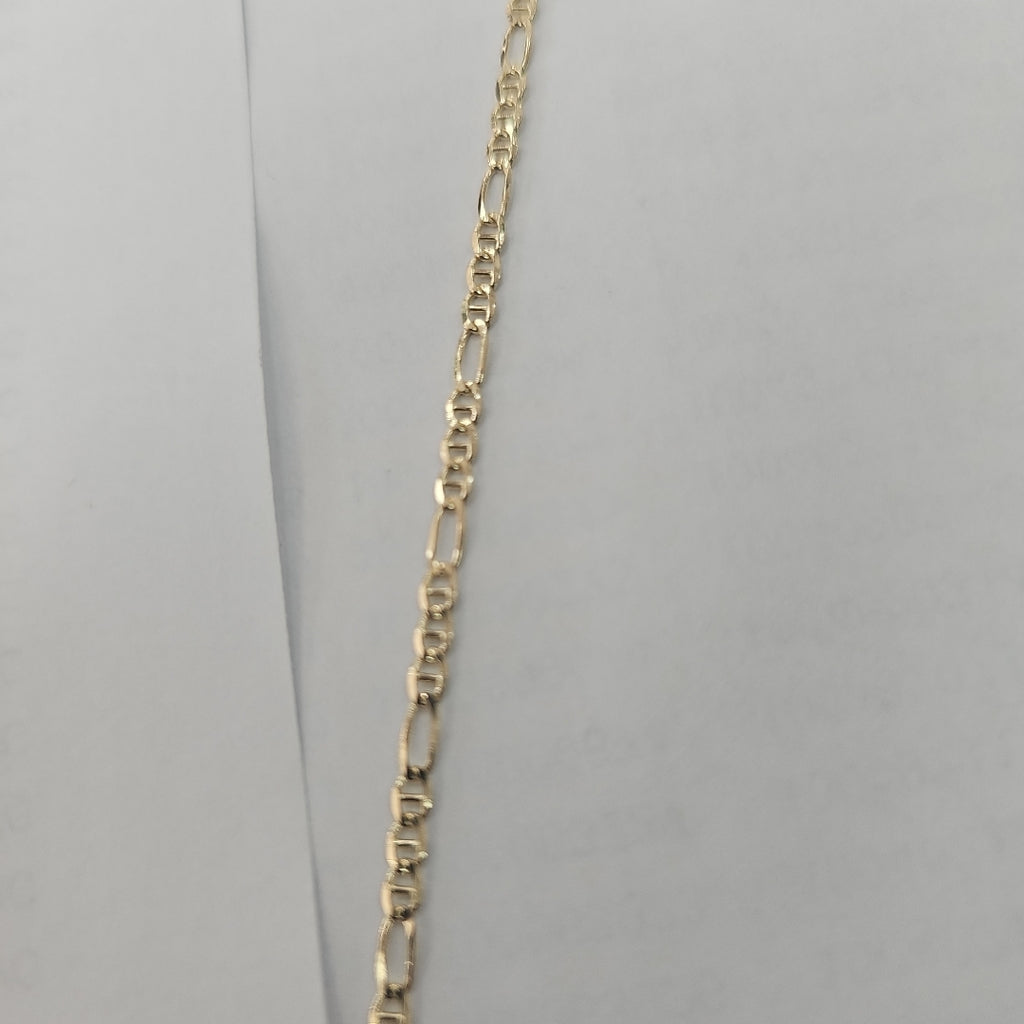 CADENAS TEJIDO FIGARO GUCHI ORO 10K 60 CM 5.3 GR (NUEVO)