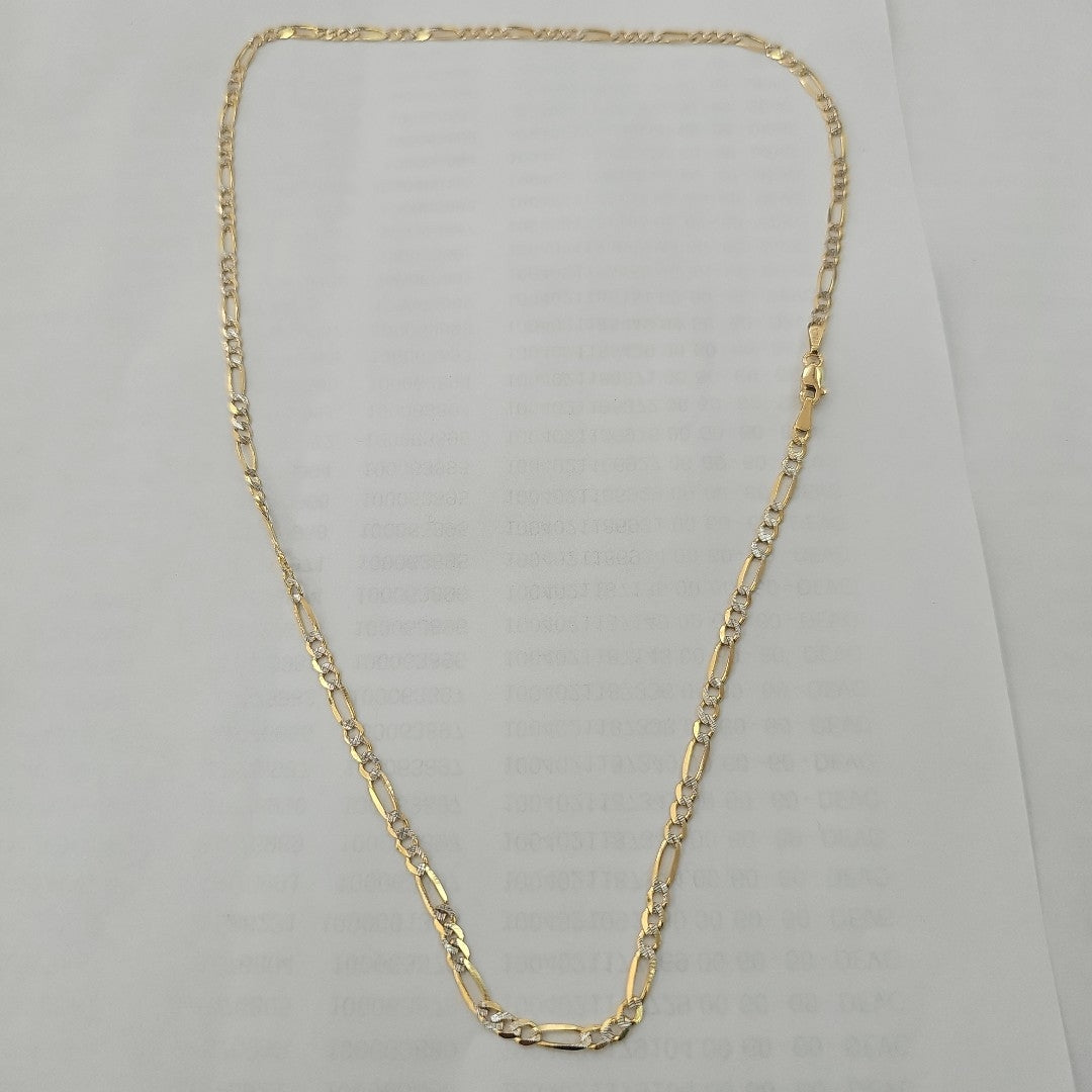 CADENAS TEJIDO 3X1 DIAMANTADO ORO 10K 50 CM 5.7 GR (NUEVO)