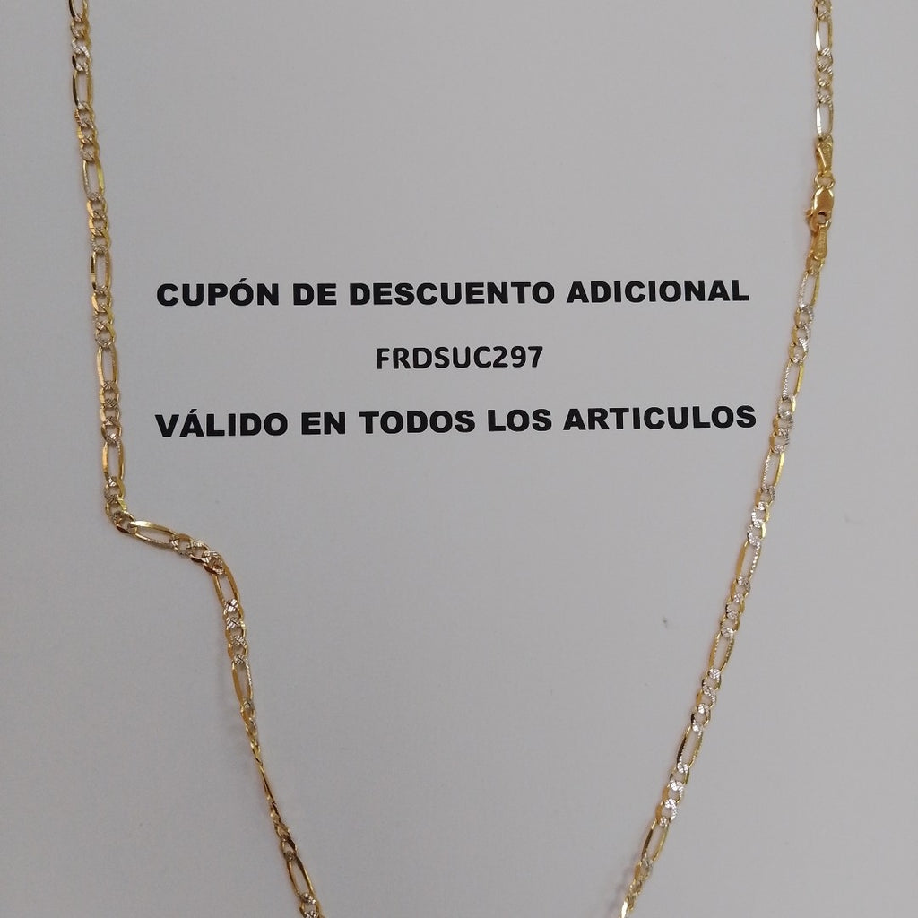 CADENAS TEJIDO 3X1 DIAMANTADO ORO 10K 60 CM 6.7 GR (NUEVO)