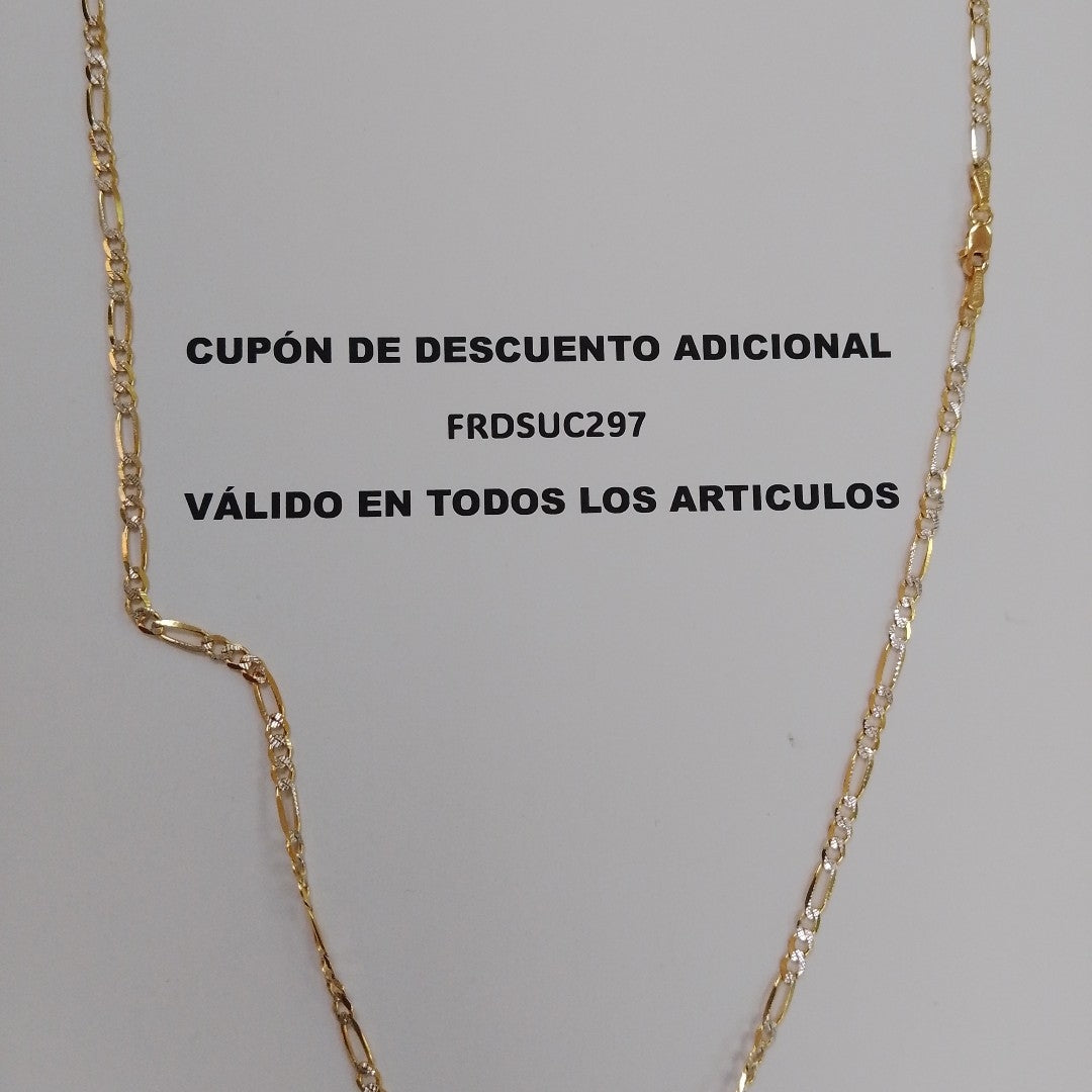CADENAS TEJIDO 3X1 DIAMANTADO ORO 10K 60 CM 6.7 GR (NUEVO)