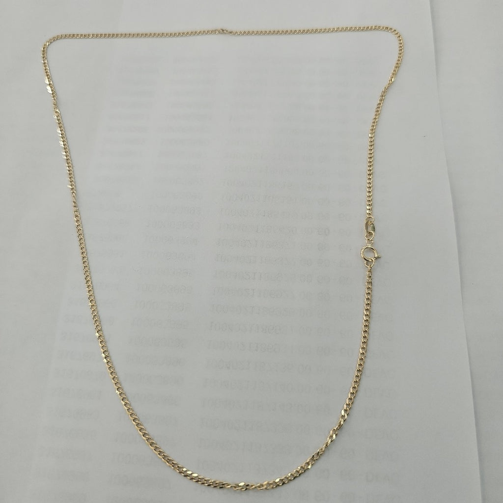 CADENAS TEJIDO BARBADA ORO 10K 50 CM 3.5 GR (NUEVO)