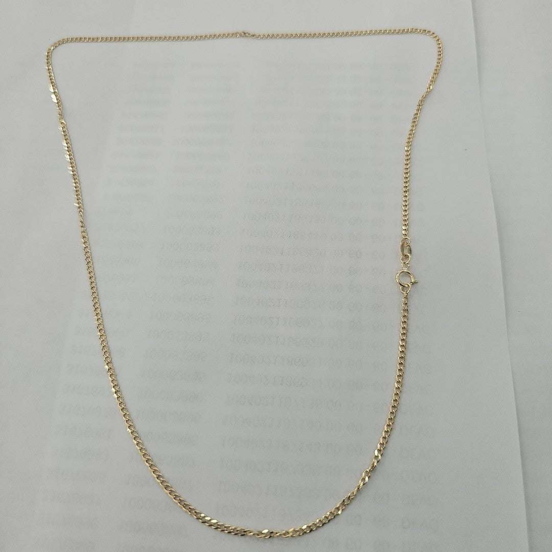 CADENAS TEJIDO BARBADA ORO 10K 50 CM 3.5 GR (NUEVO)