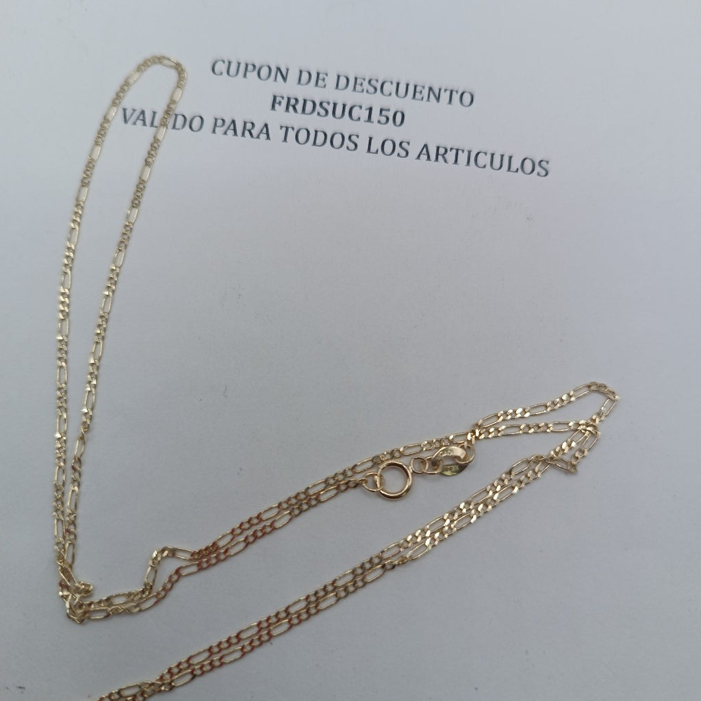 CADENAS TEJIDO 3X1 ORO 14K 55 CM 2.3 GR (NUEVO)