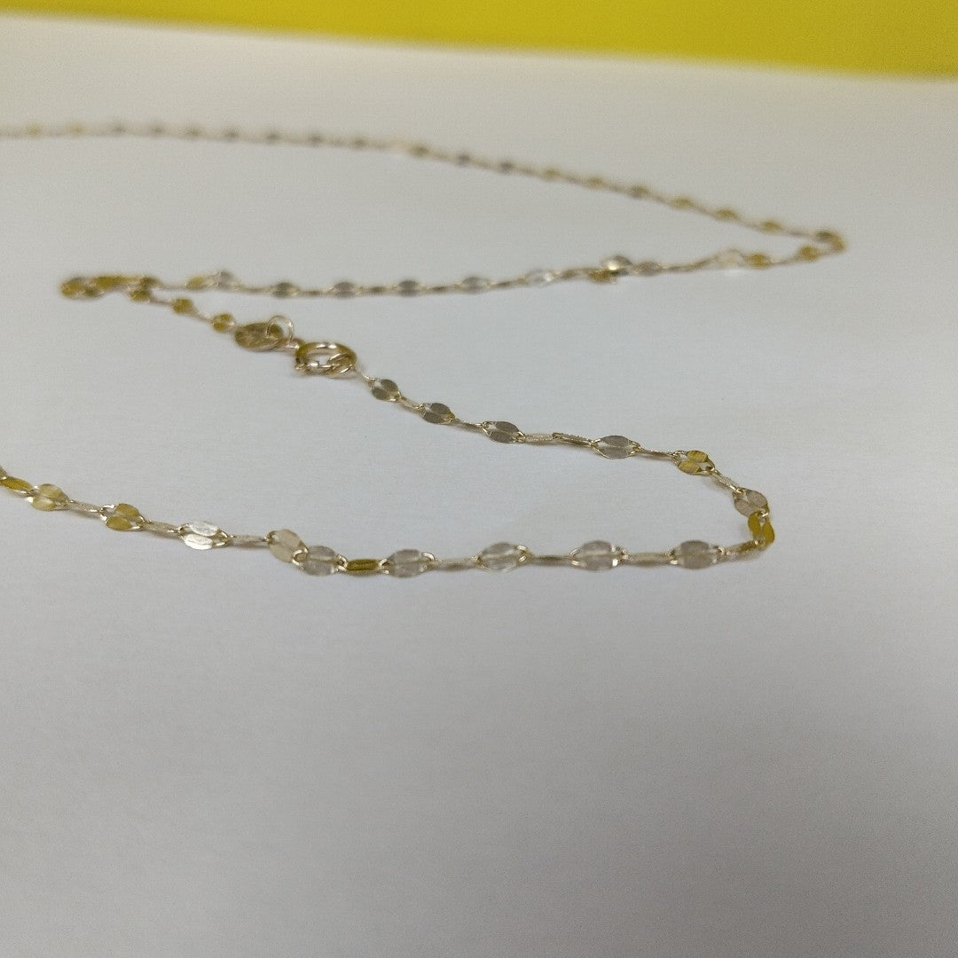 CADENAS TEJIDO ESPECIAL ORO 10K 50 CM 1 GR (NUEVO)