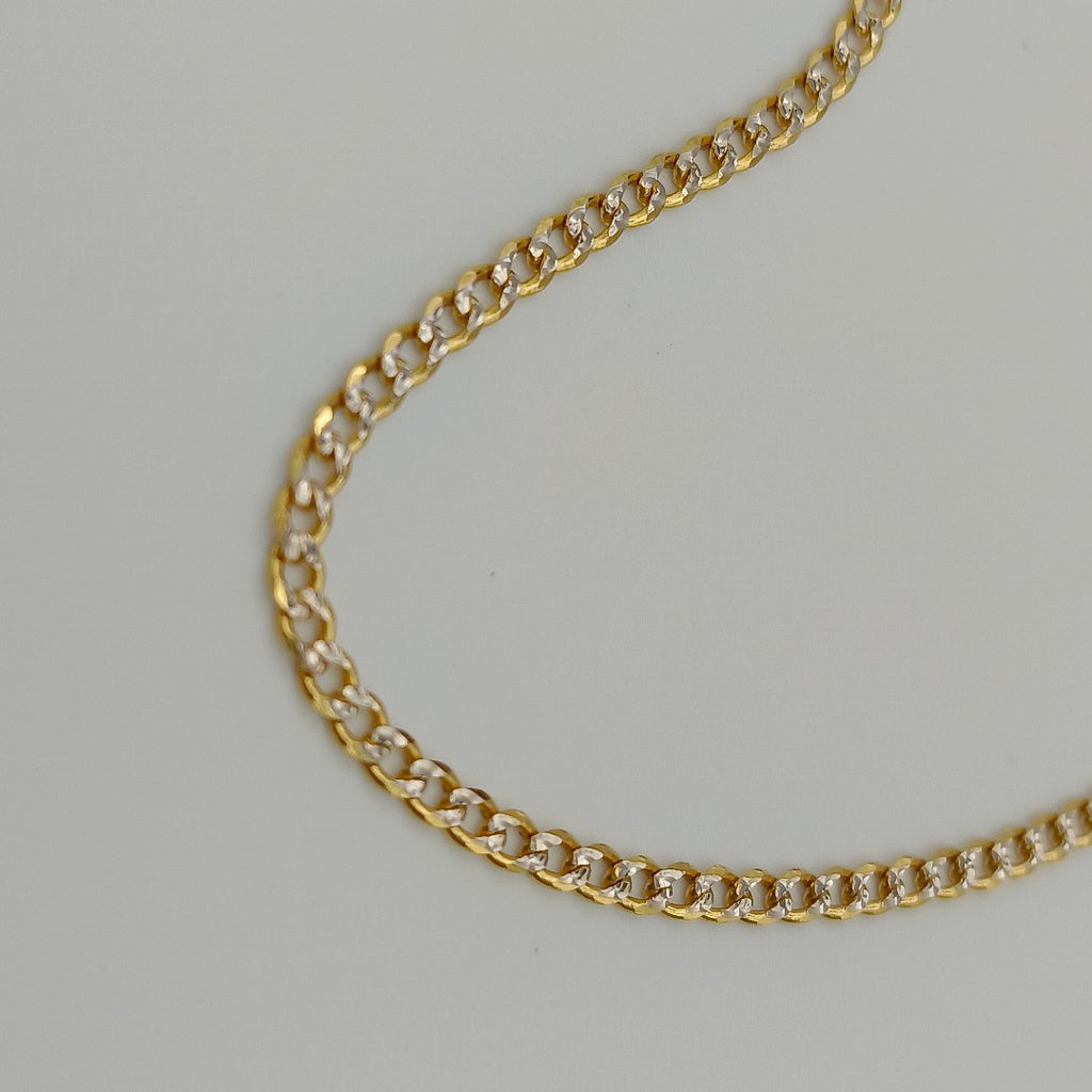 PULSERAS BARBADA DIAMANTADA ORO 14K 18 CM 2.2 GR (NUEVO)