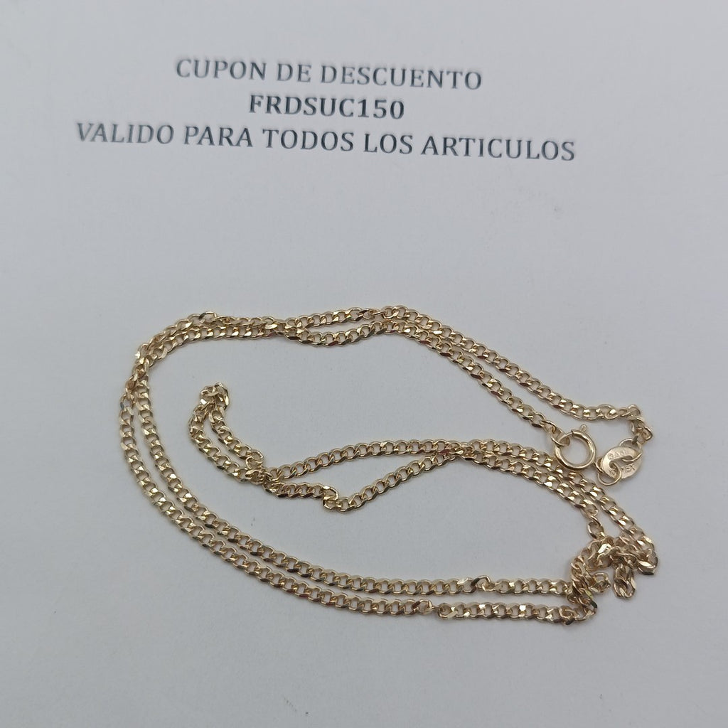 CADENAS TEJIDO BARBADA ORO 10K 50 CM 3.5 GR (NUEVO)