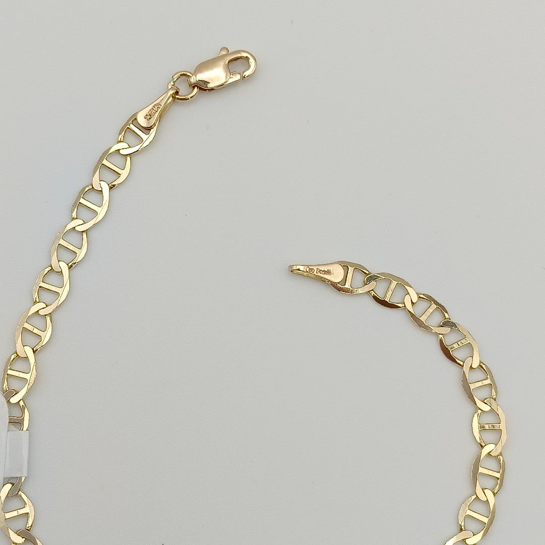 PULSERAS TEJIDO MARINERA ORO 14K 18 CM 2.8 GR (NUEVO)