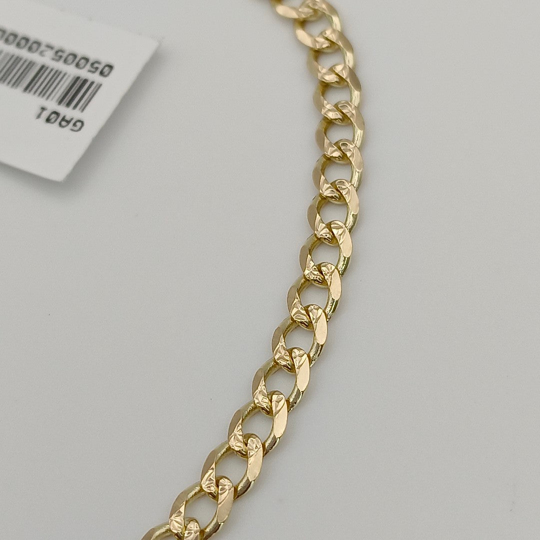 PULSERAS BARBADA ORO 14K 21 CM 5.3 GR (NUEVO)