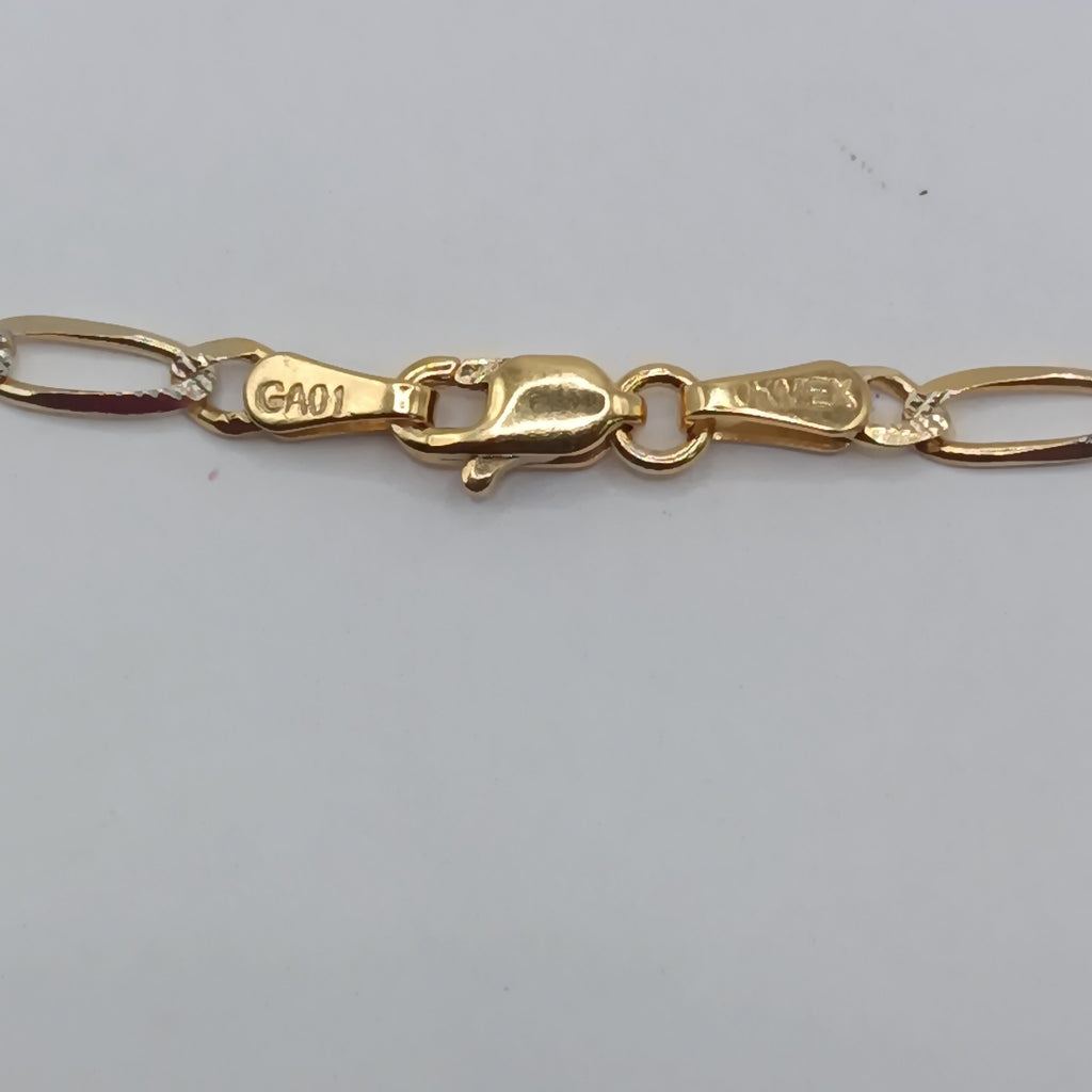 CADENAS TEJIDO 3X1 DIAMANTADO ORO 10K 55 CM 6.5 GR (NUEVO)