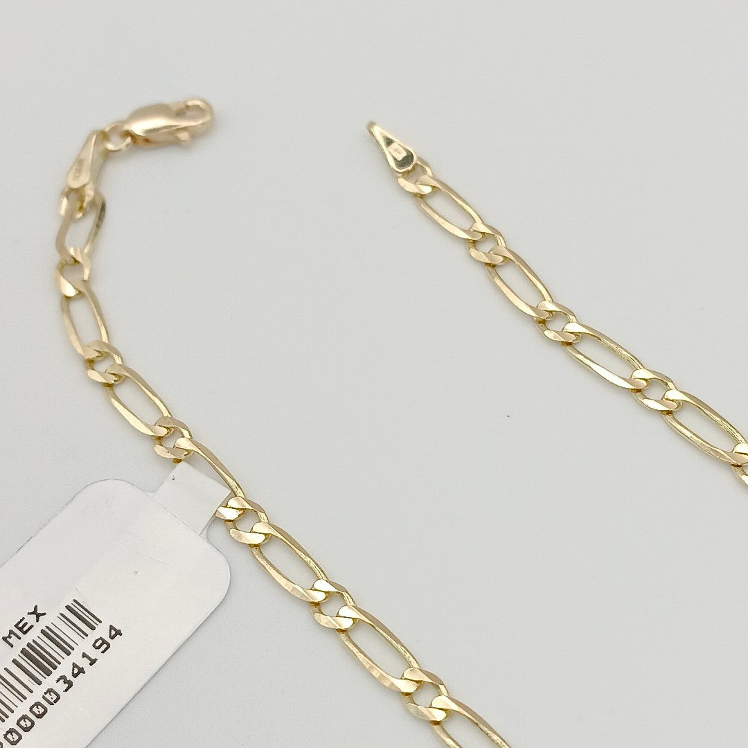 PULSERAS 1X1 ORO 14K 18 CM 2.7 GR (NUEVO)