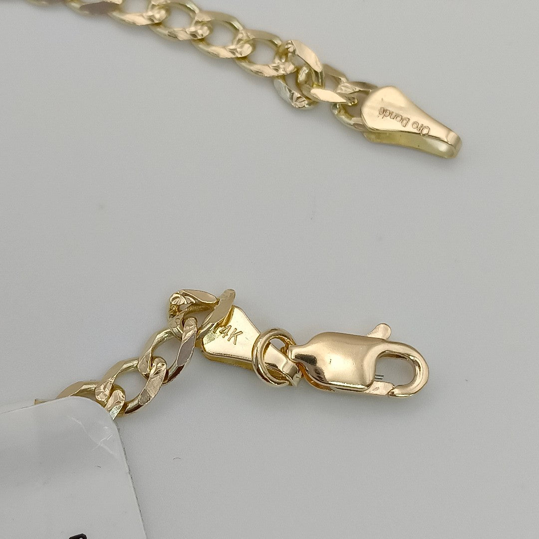 PULSERAS BARBADA ORO 14K 18 CM 4.5 GR (NUEVO)