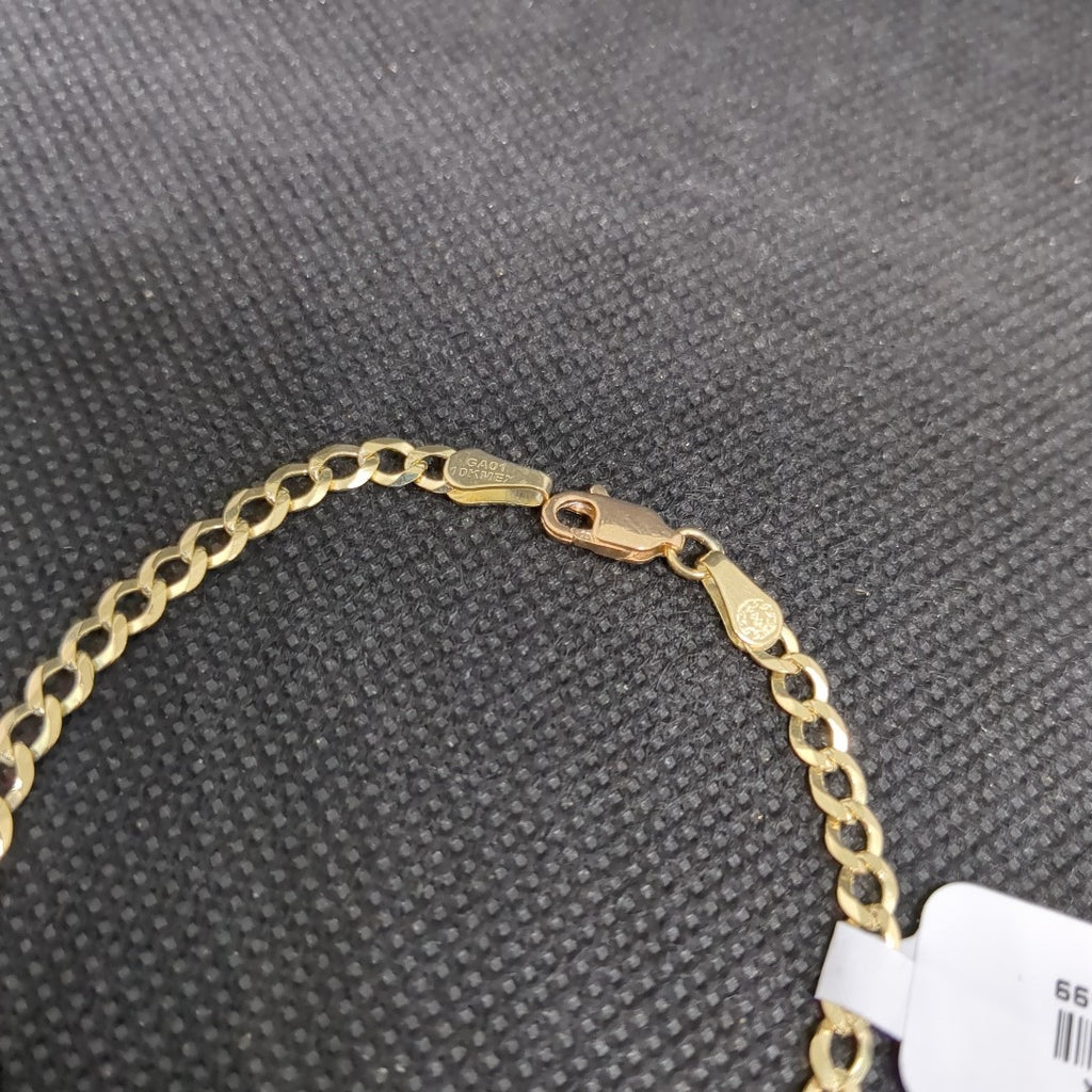 PULSERAS TEJIDO BARBADA ORO 10K 18 CM 3.3 GR (NUEVO)
