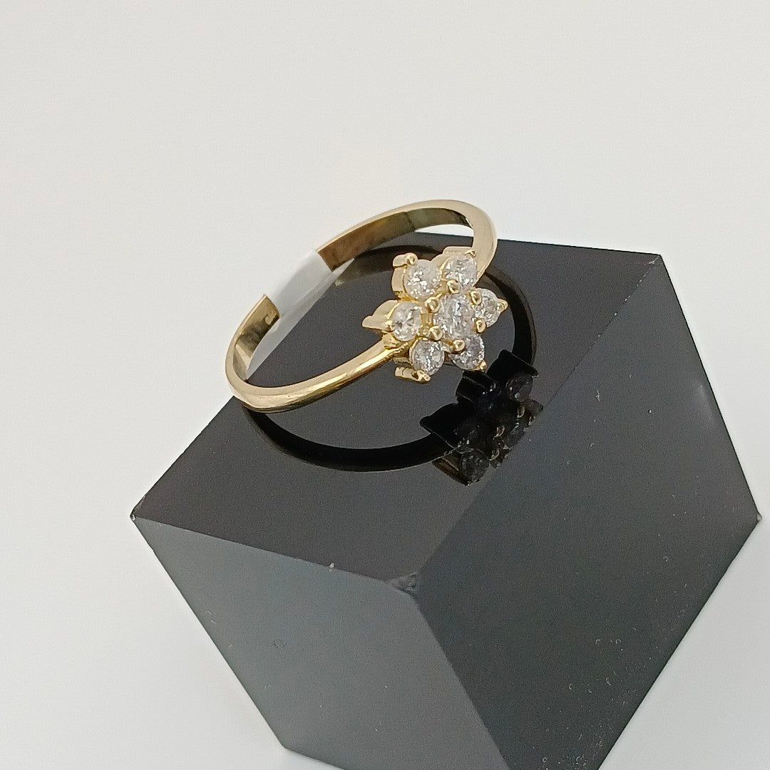 ANILLOS C/CIRCONIA ORO 10K TALLA 9 2 GR (NUEVO)