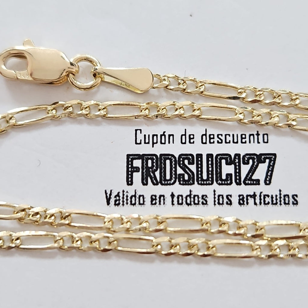 PULSERAS BARBADA ORO 14K 21 CM 1.7 GR (NUEVO)