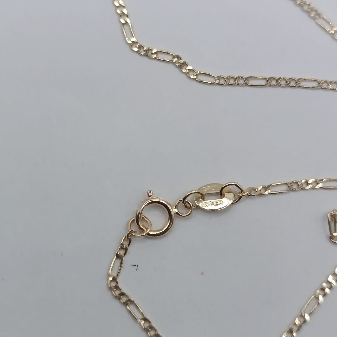 CADENAS TEJIDO 3X1 ORO 14K 55 CM 2.4 GR (NUEVO)