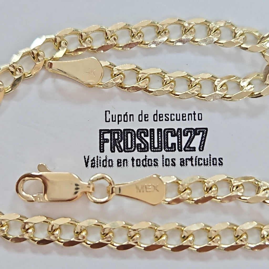 PULSERAS BARBADA ORO 14K 18 CM 4.6 GR (NUEVO)