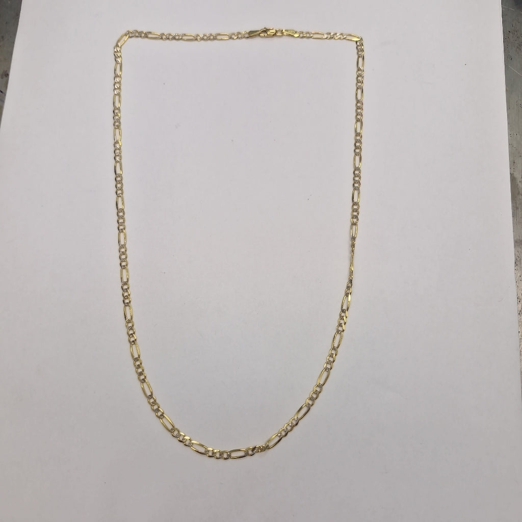 CADENAS TEJIDO 3X1 DIAMANTADO ORO 10K 50 CM 5.9 GR (NUEVO)