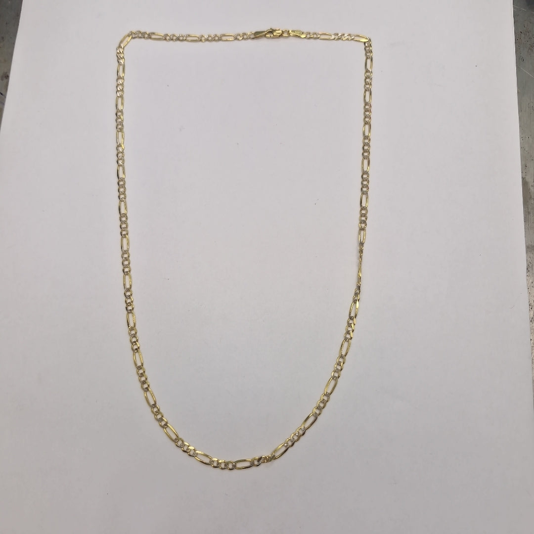 CADENAS TEJIDO 3X1 DIAMANTADO ORO 10K 50 CM 5.9 GR (NUEVO)